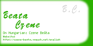 beata czene business card